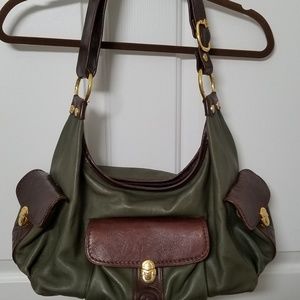 Large leather shoulder bag